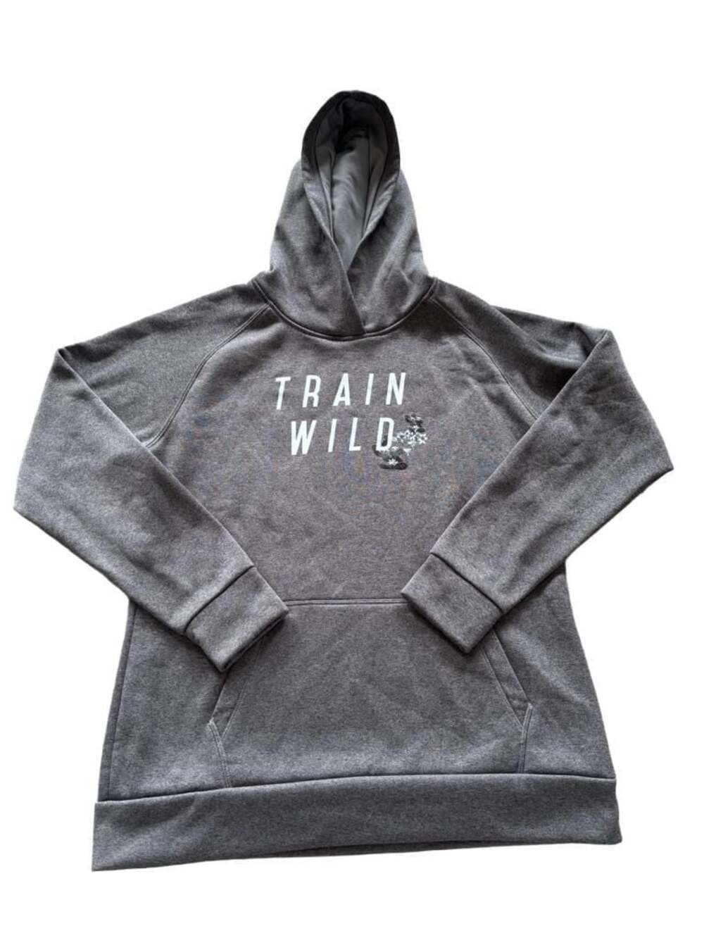 The North Face Train Wild Bouquet Gray White Hoodie Pullover Sweater